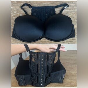 Victoria’s Secret Lightly Lined Plunge Black Lace Bra